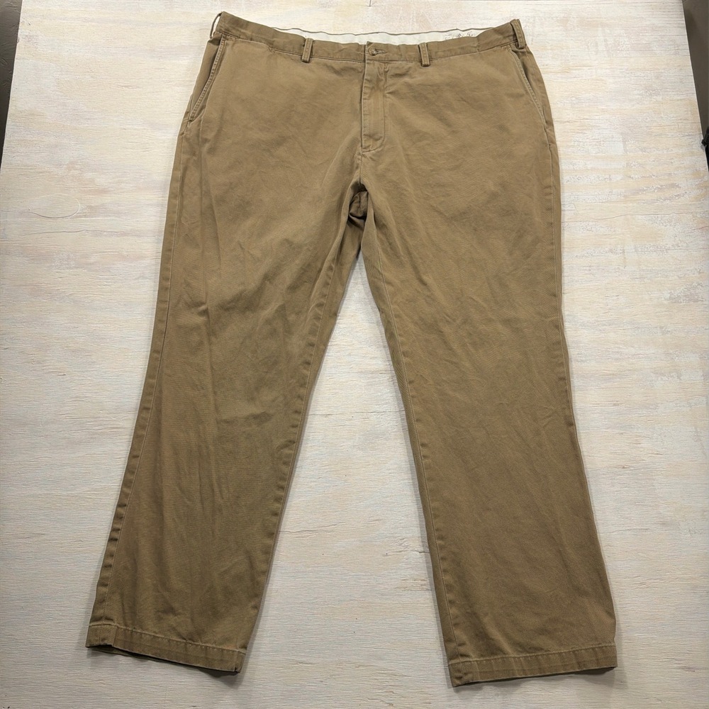 Polo Ralph Lauren Pants Classic Fit 46B-32 Cotton Twill Chinos Khaki Tan Mens